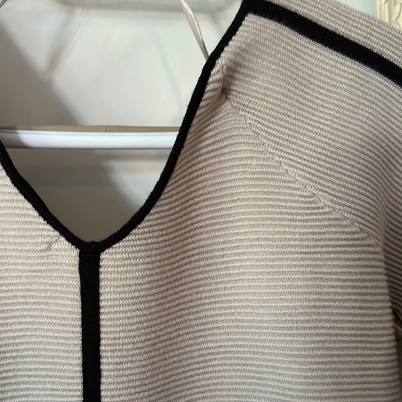 BLANC NOIR | Portola Beige Sweater with Black Accents - Picture 11 of 15